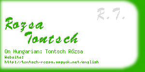rozsa tontsch business card
